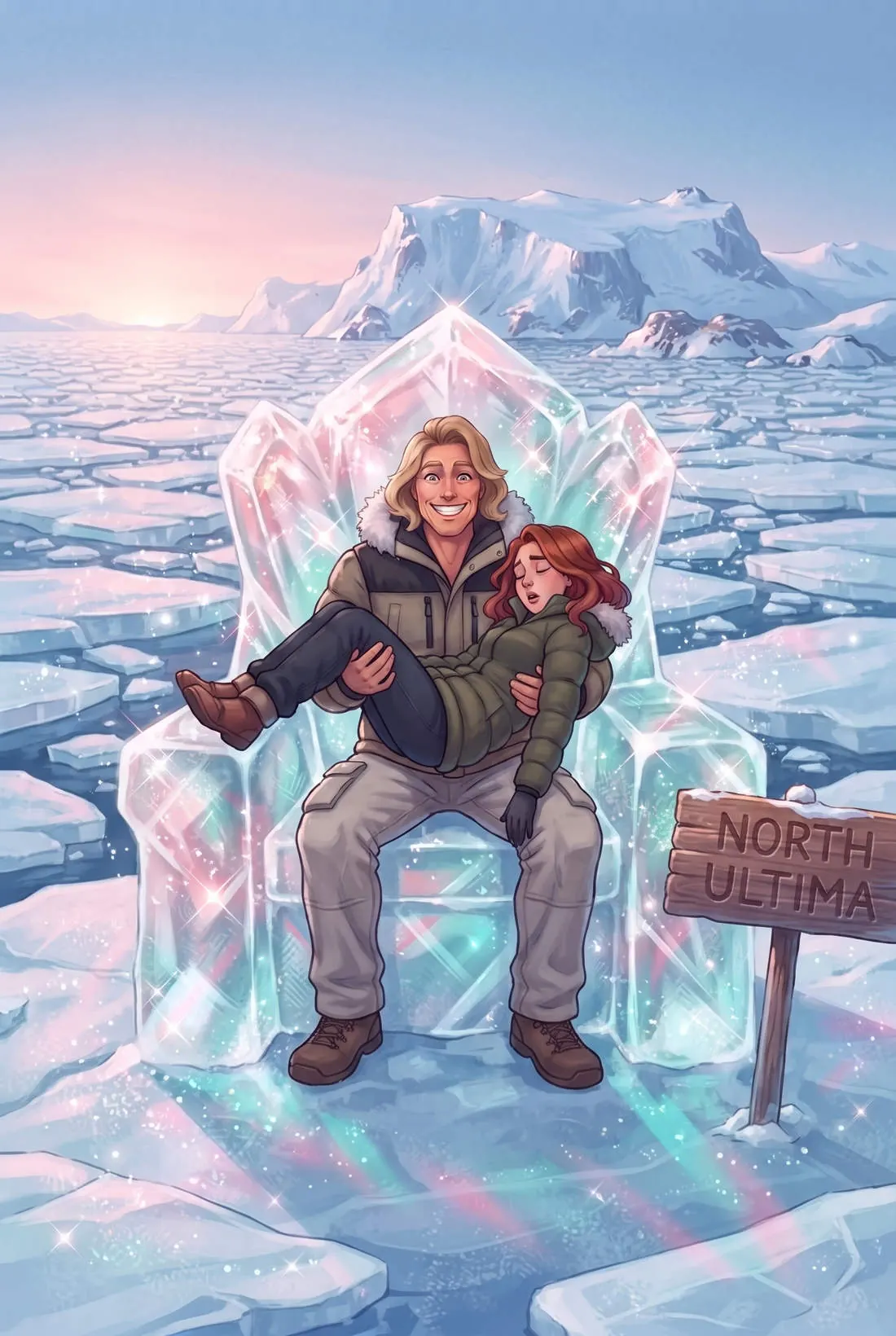 Chapitre 20 du roman Le Hamac et les Colibris, étape du voyage vers le Nord Ultima : trone de glace.